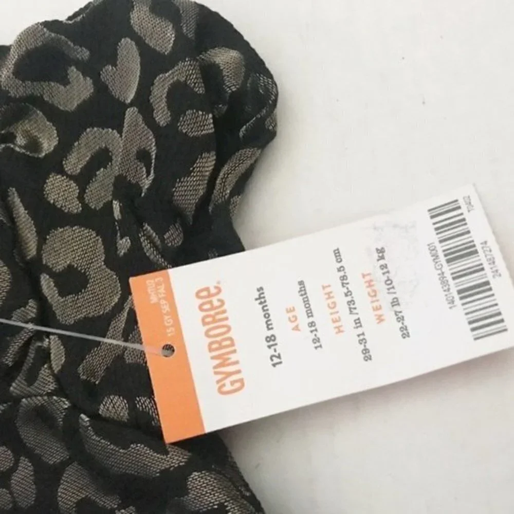 NWT GYMBOREE LEOPARD PRINT DRESS WITH BOW 12-18 MONTHS